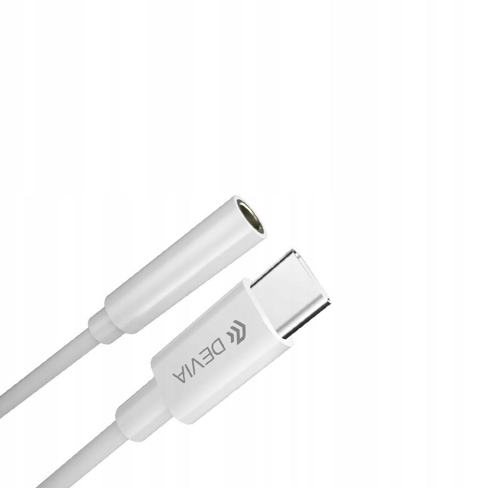 Devia adapter przejściówka EC608 Usb-c jack 3,5mm biały