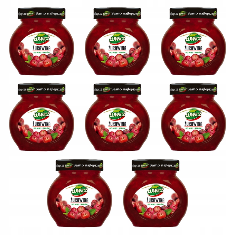 Łowicz Brusinky na maso a sýry 230 g (Zavařenina) X8
