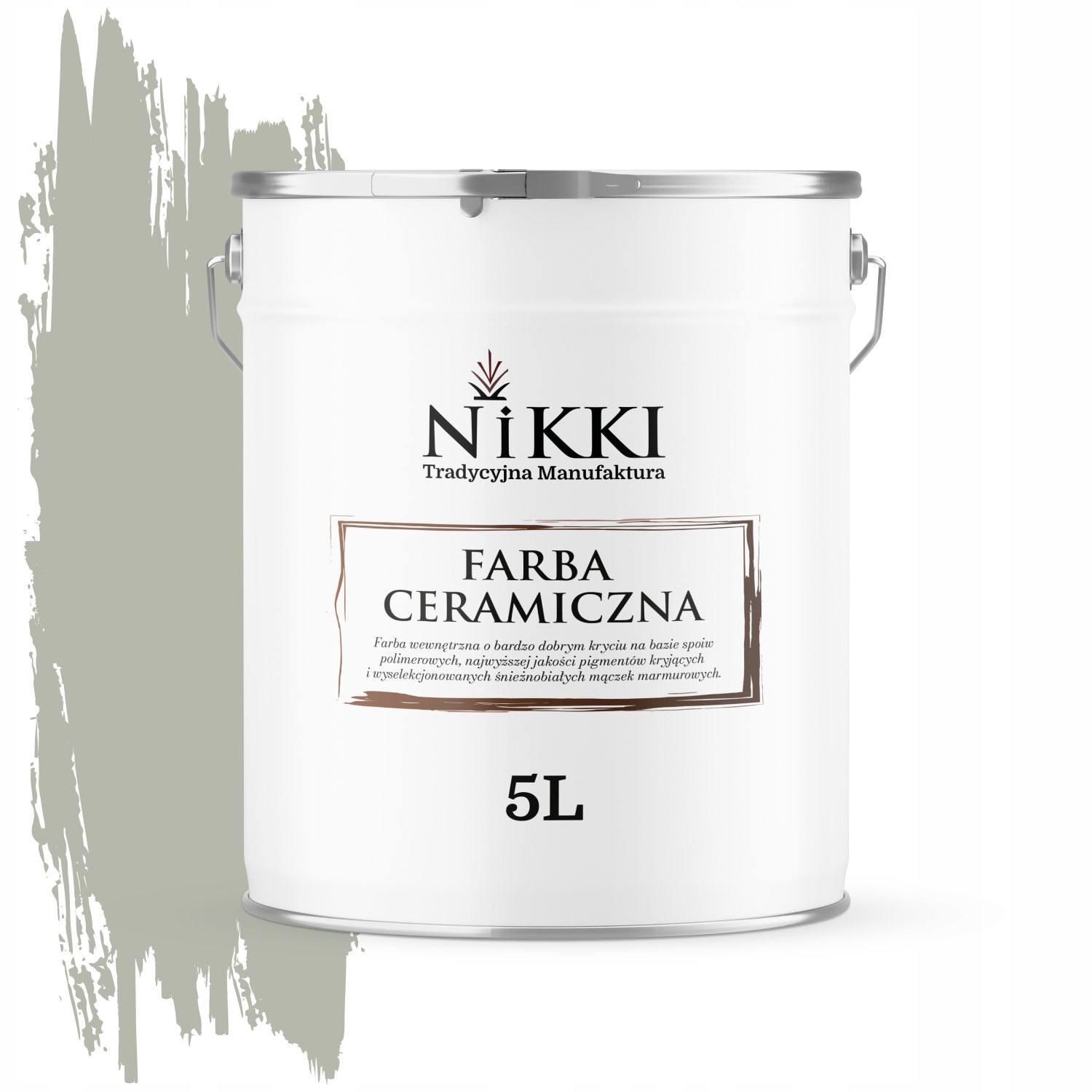 Keramická Stropná Farba Na Stenu Farba Khaki H1747 Hlboká Matná Na Steny 5 L
