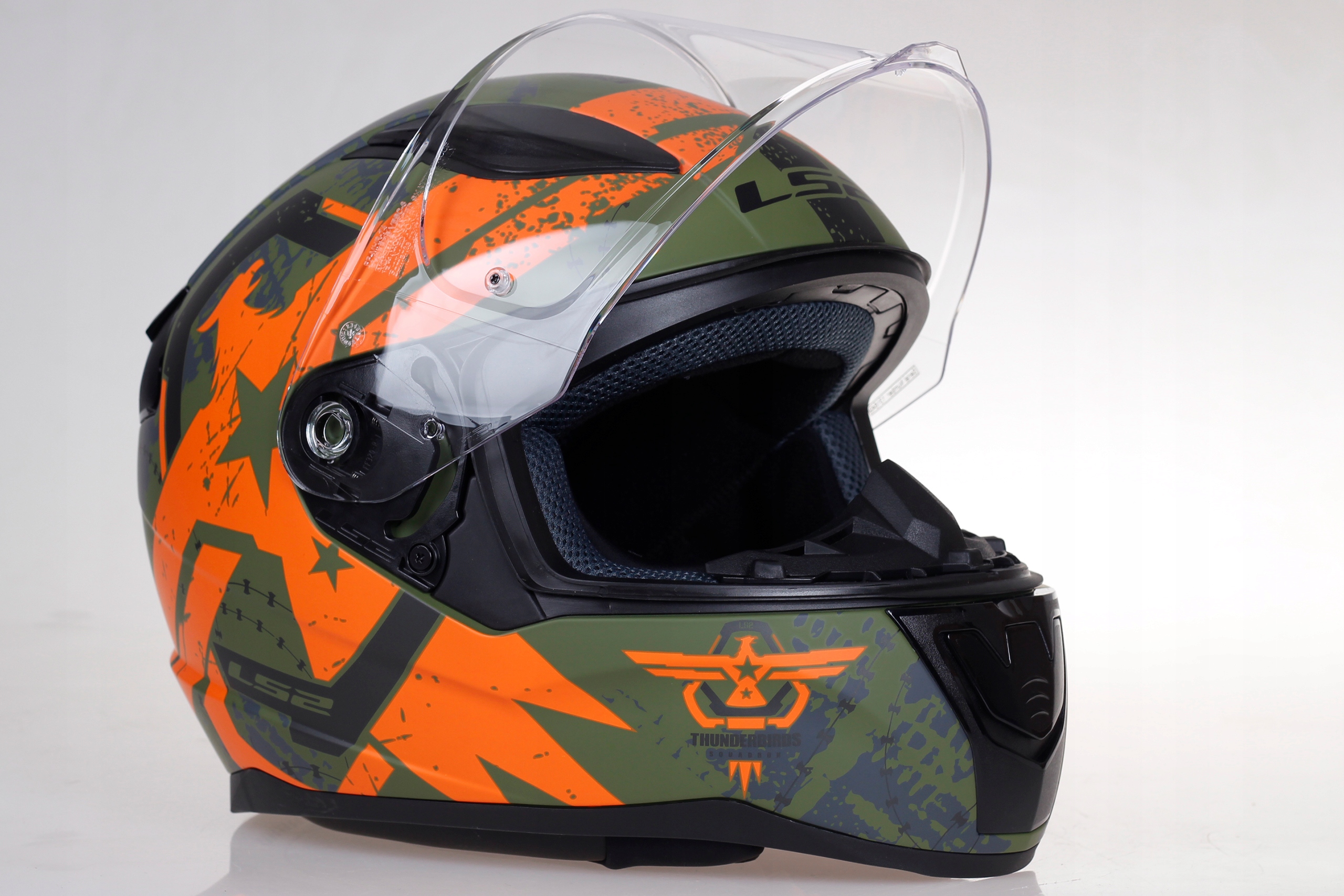KASK MOTOCYKLOWY LS2 FF353 RAPID II Thunder Birds Orange SYSTEM PINLOCK Waga produktu 1300 g