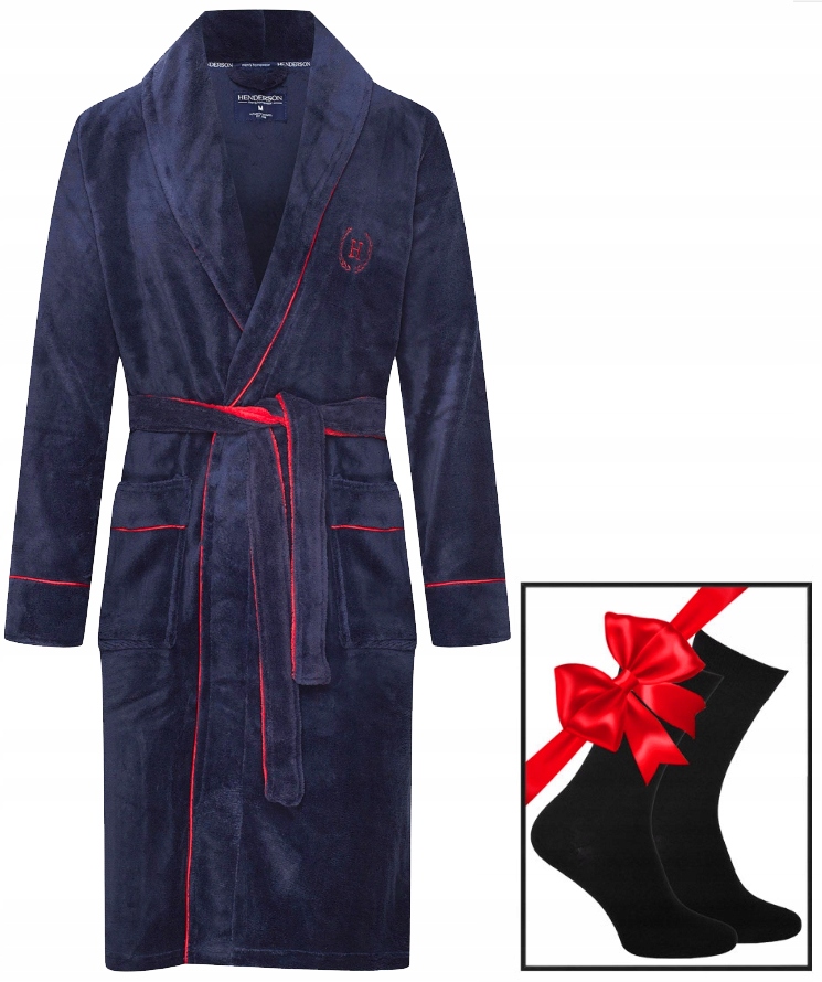 Pánský Župan Silný Tmavě Modrý 3XL+PONOŽKY Bonus