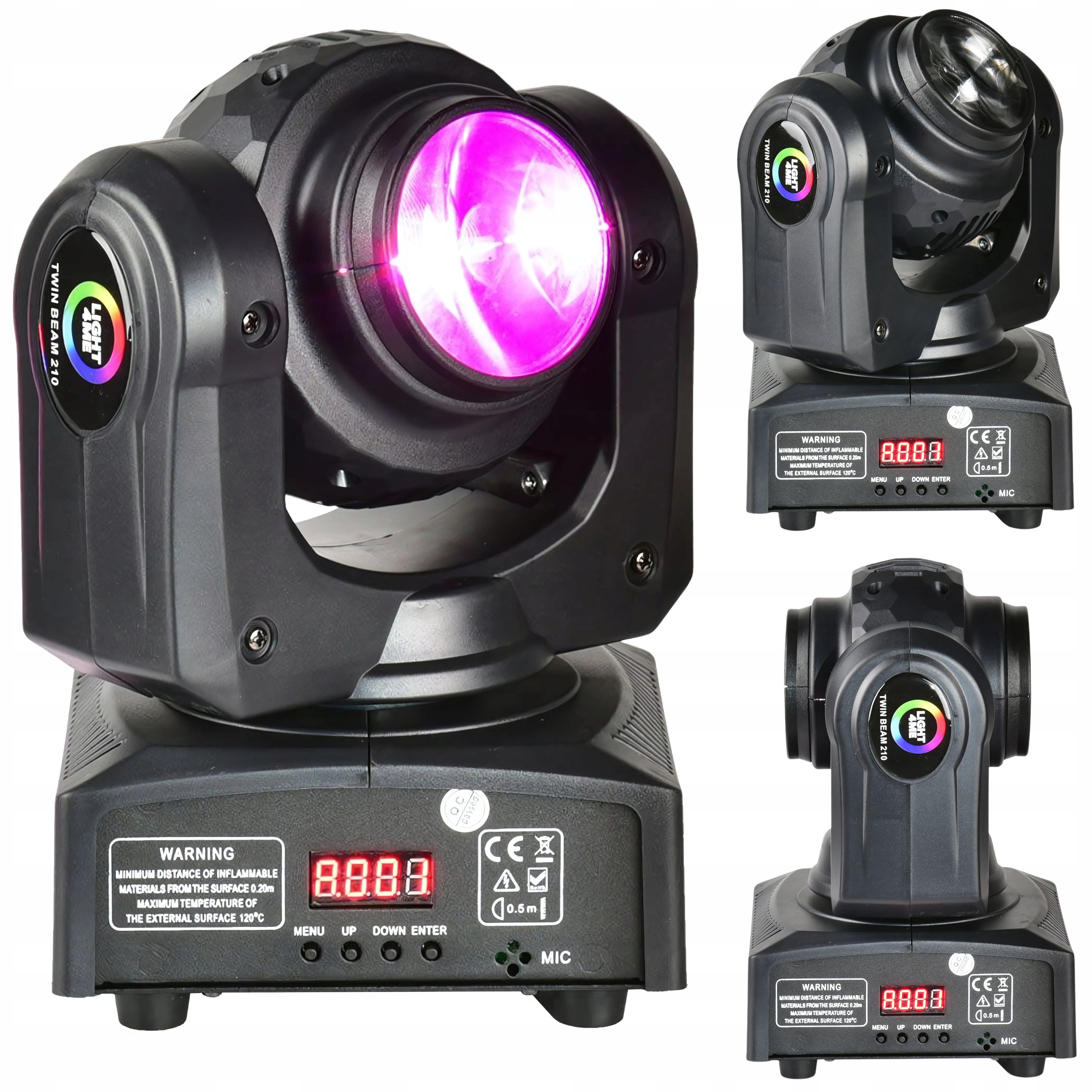 Otočná Hlava Led Reflektor LIGHT4ME Twin Beam 210 2x10W Rgbw