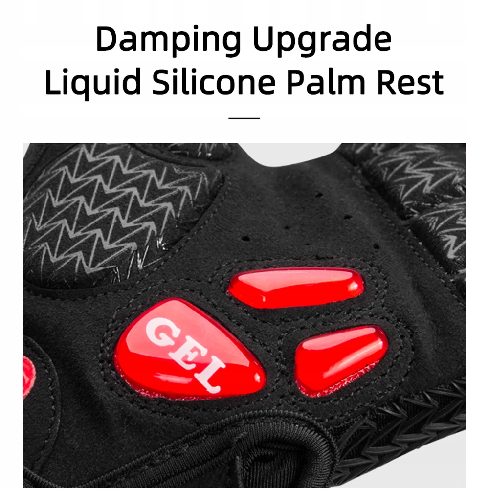 Cyklistické Rukavice S Zelovými Vložkami Velikost XXL Černo-červené