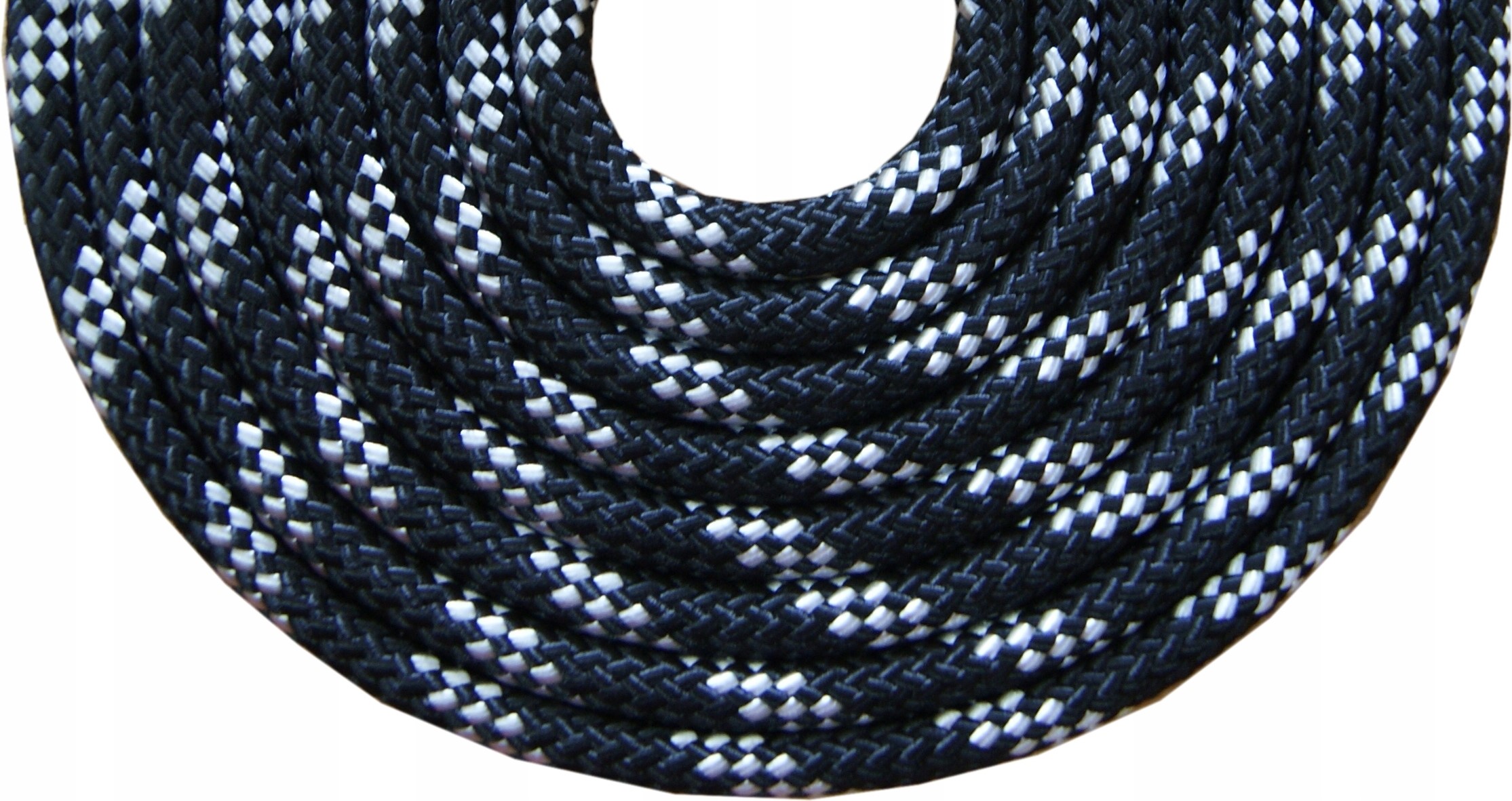LINA ŻEGLARSKA CZARNA 10mm CUMOWNICZA KOTWICZNA PLECIONA Z RDZENIEM 1650KG