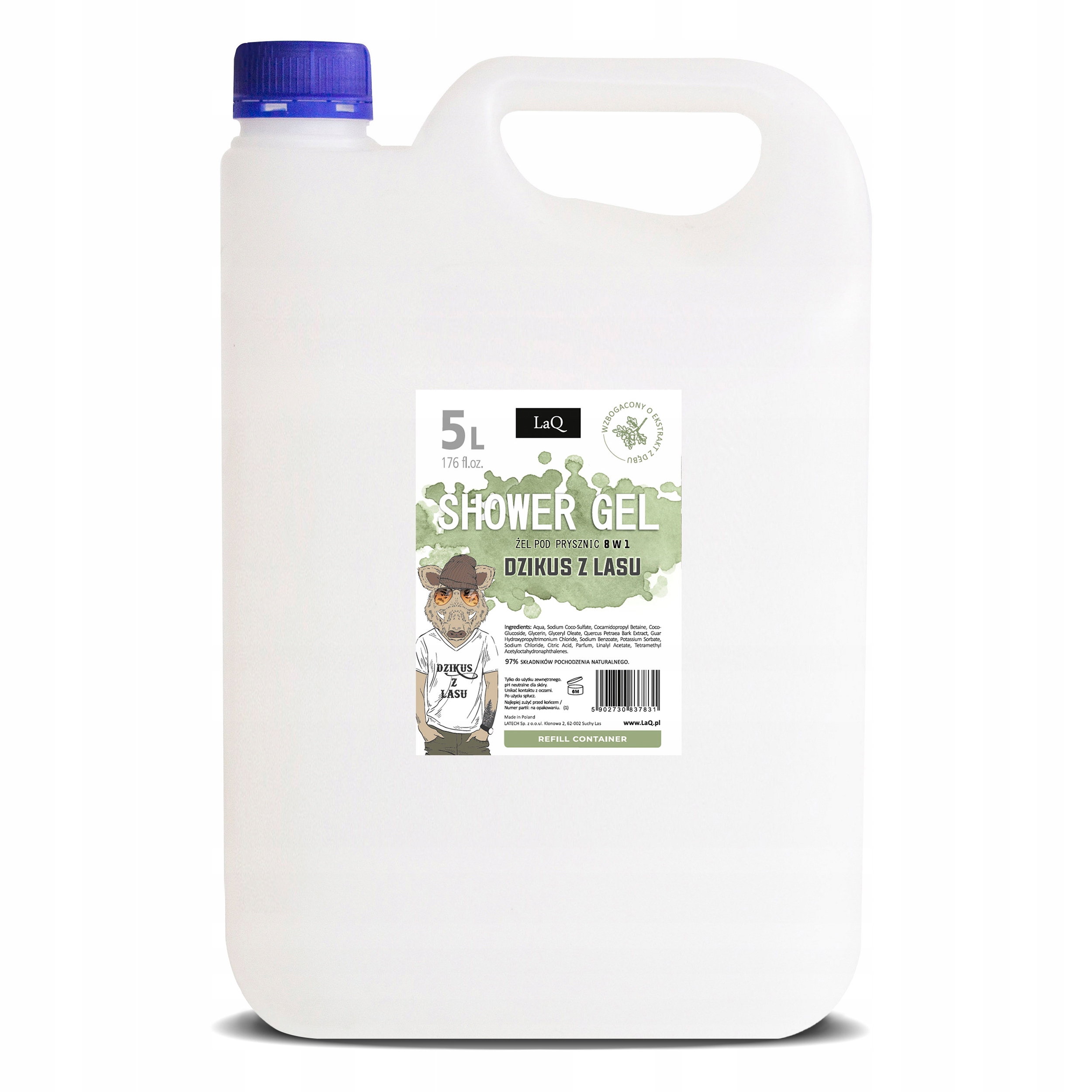 Męski żel pod prysznic dla faceta Dzikus Z Lasu 5l LaQ