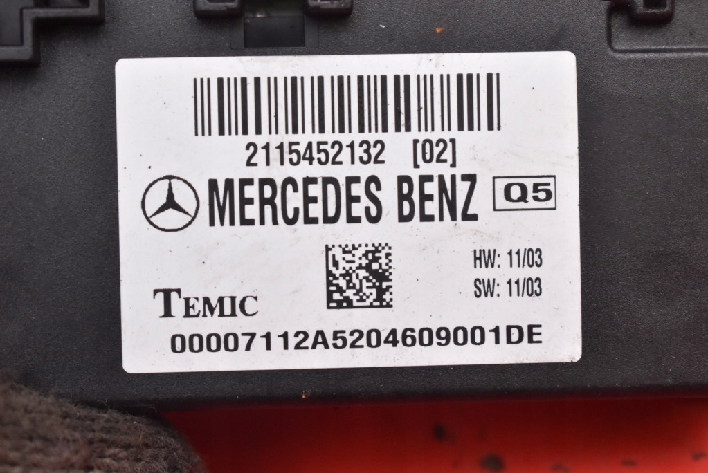 control unit module seat 2115452132 MERCEDES E-KLASA W211 02-06