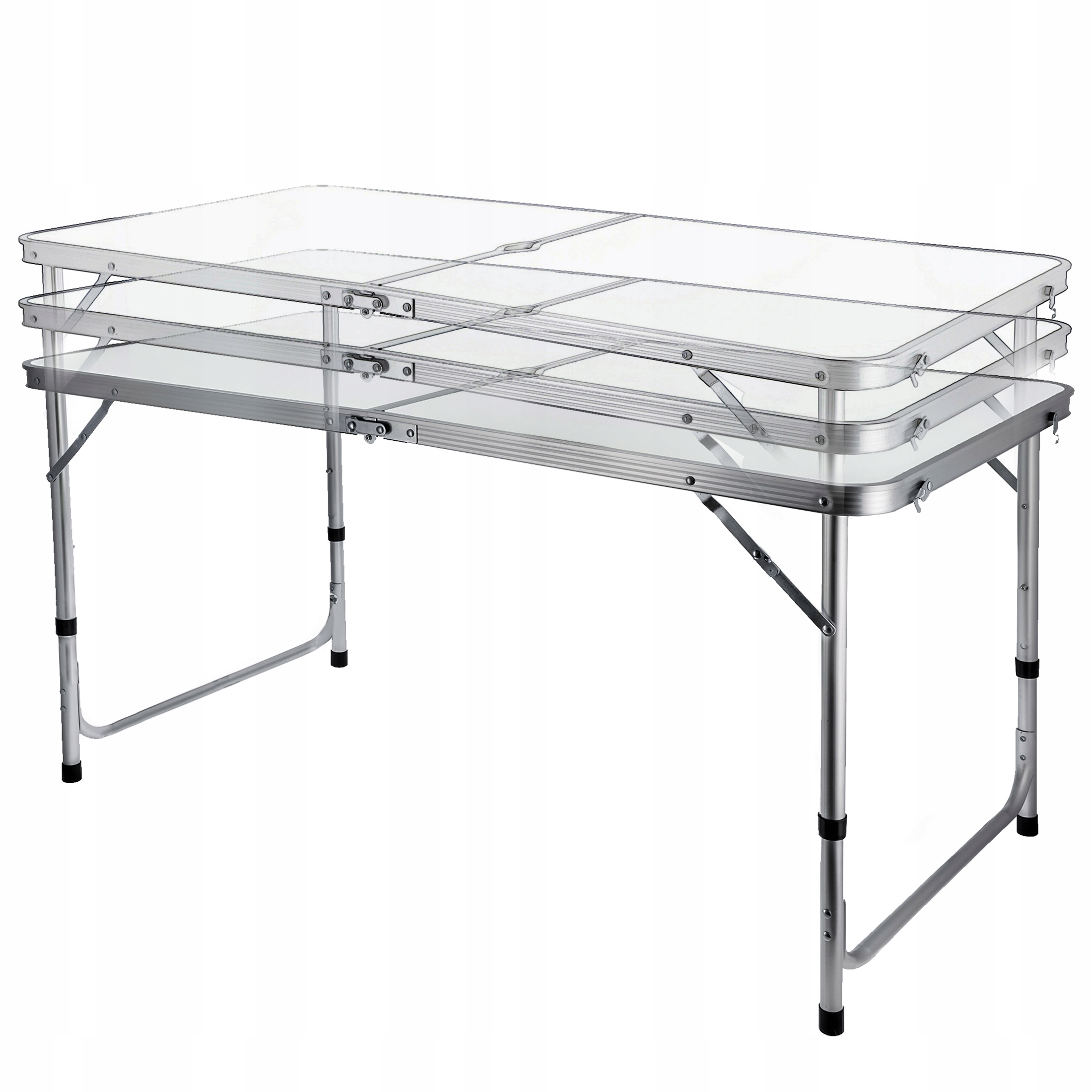 ZESTAW KEMPINGOWY składany TURYSTYCZNY ogrodowy walizka STOLIK + 4 KRZESŁA Wysokość 70 cm