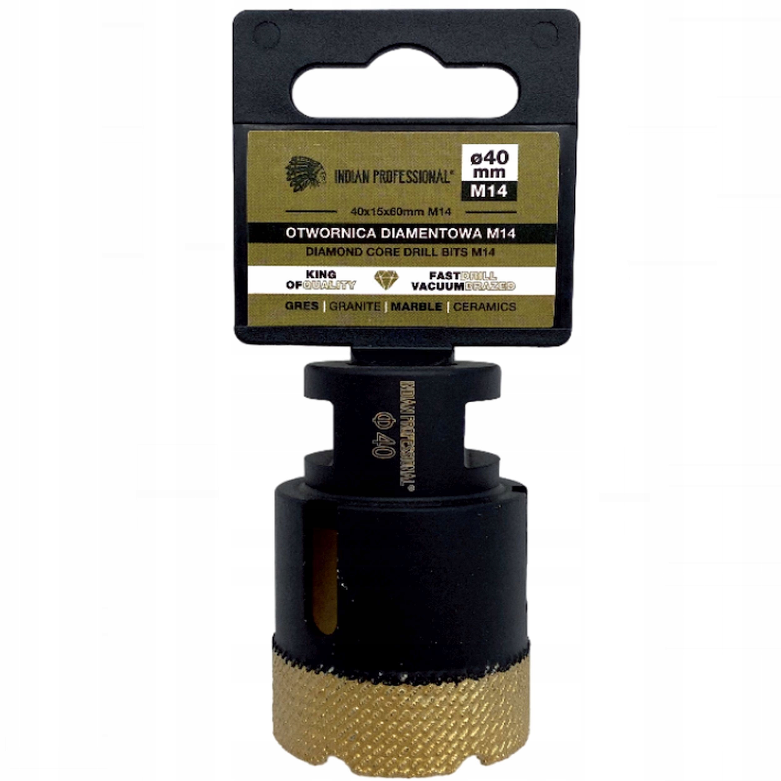 Indian Professional Otwornica diamentowa koronka do gresu, płytek 40mm