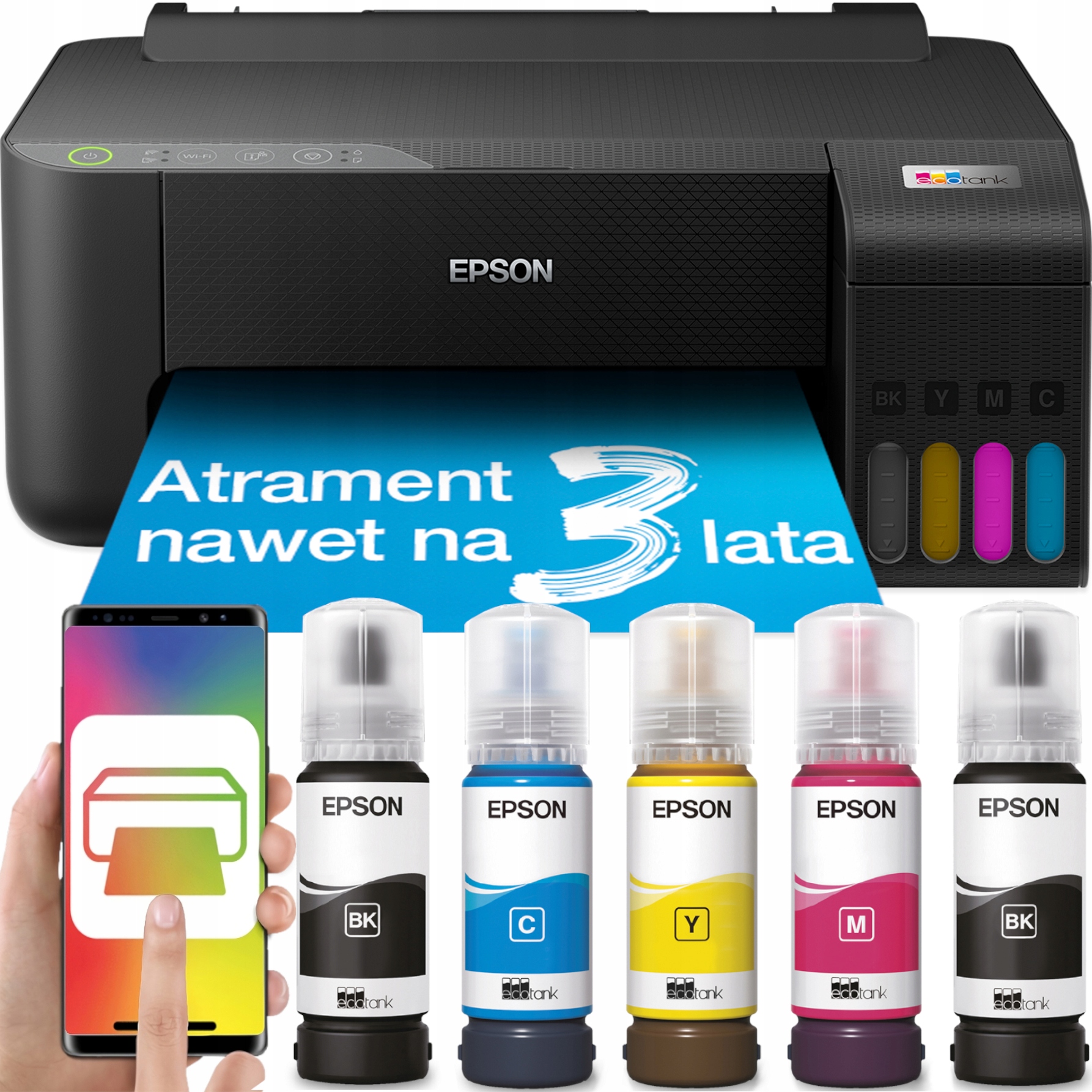 Zariadenie Tlačiareň Epson EcoTank Farebná tlač WiFi Smart Usb Atrament