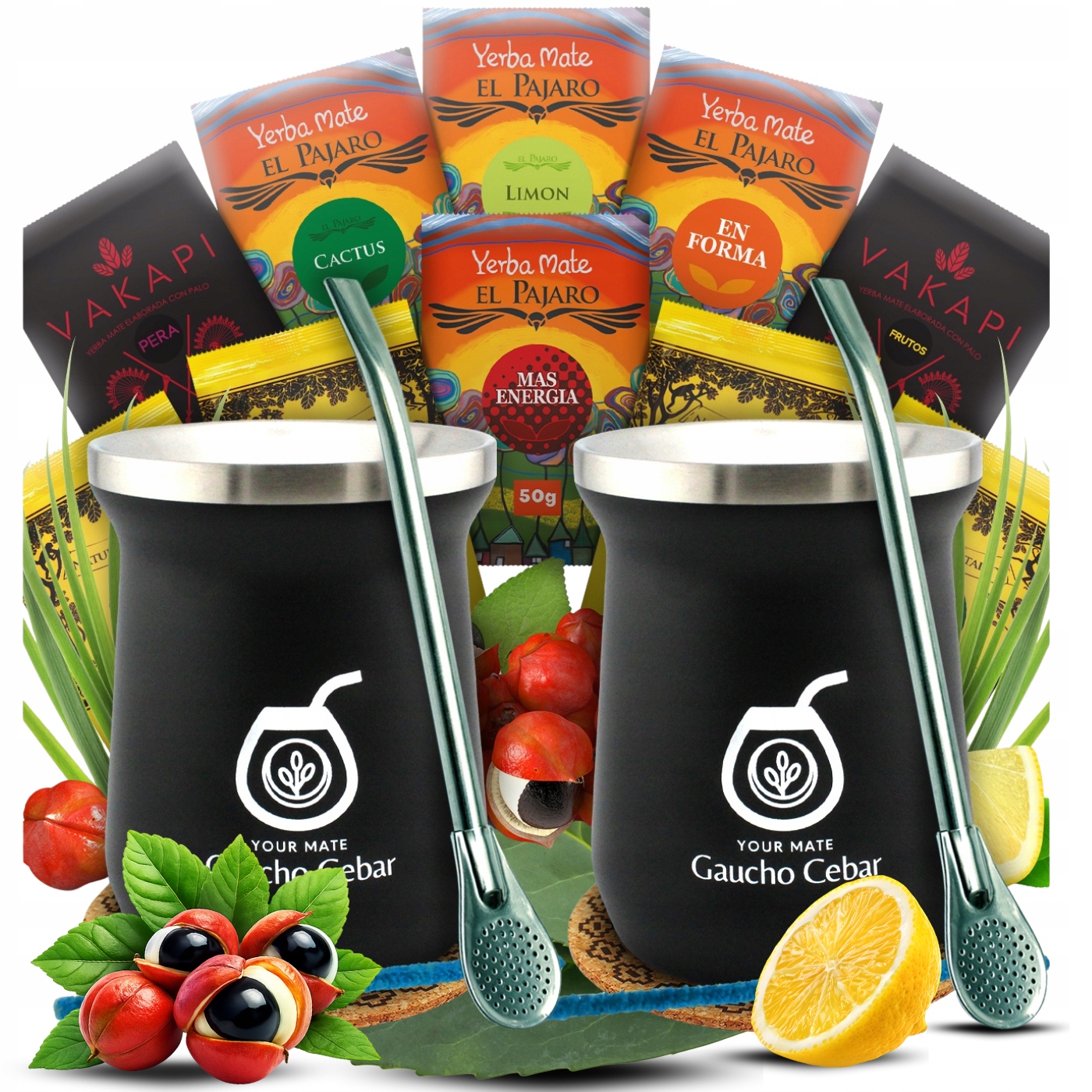 Sada Yerba Mate Green 10x50g pro dva Termomate Hrnek na yerbu x2