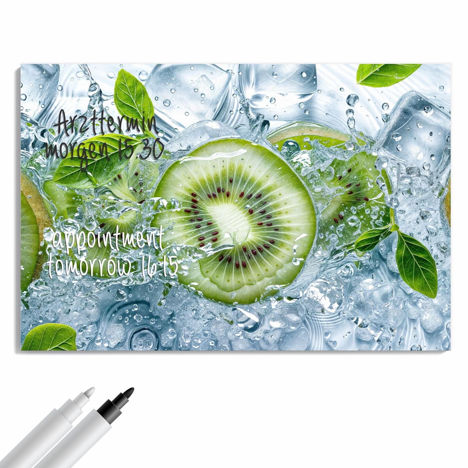 Magnetická tabule Svěží Kiwi Cákance 60 × 40 cm