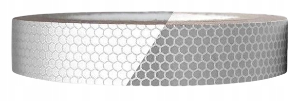 TAŚMA ODBLASKOWA PRZYKLEJANA NAKLEJKA BIAŁA 2,5 cm