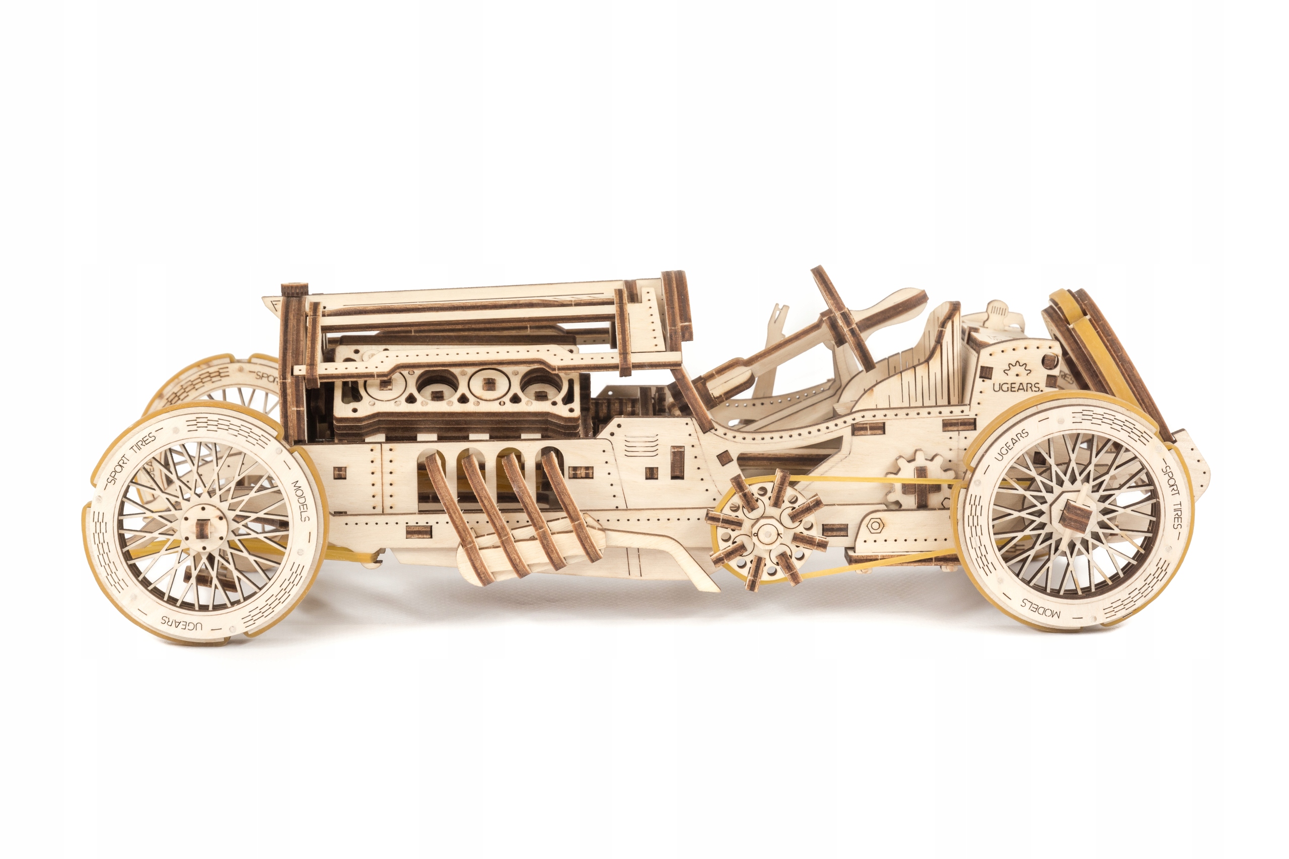 

U-9 Grand Prix mechaniczne puzzle 3D UGears