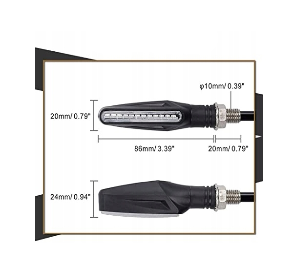 Kierunkowskazy kierunki dynamiczne 12 LED 4 szt Producent bez marki