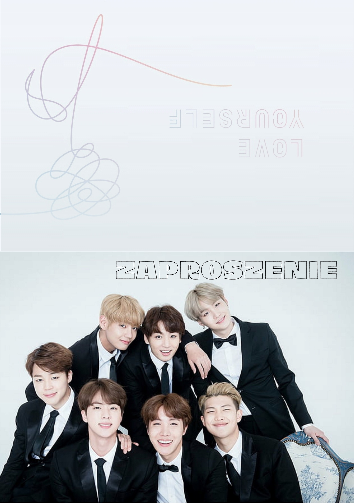 ZAPROSZENIE BTS ZAPROSZANIA MUZYKA 20x15 cm Marka inna