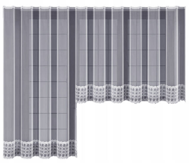 Mg Záclona 20449 vyšívací síť Bílá 300x140 páska