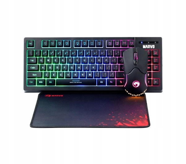 Zestaw mysz klawiatura i podkładka pod mysz Marvo CM310 Rgb Czarny Gaming
