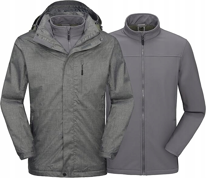 Mapamyumco Pánská nepromokavá turistická bunda 3v1 Softshell Outdoor XL