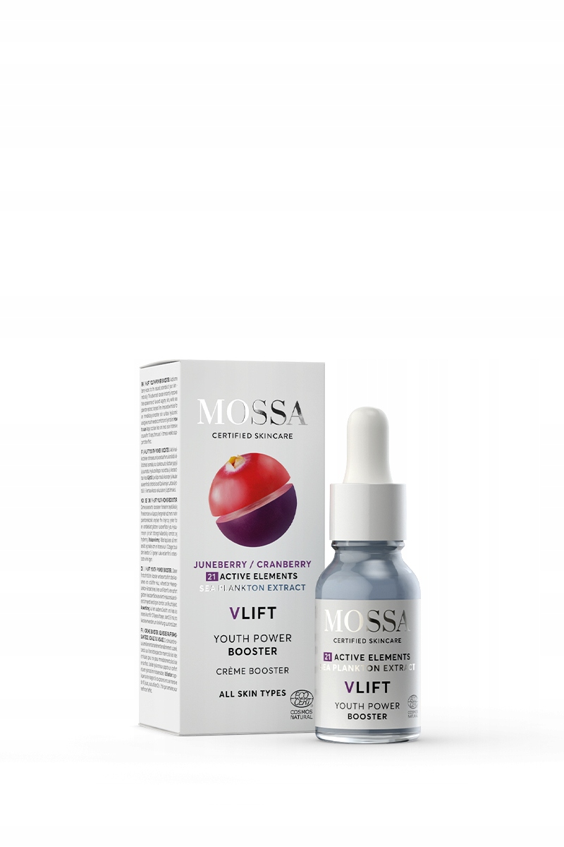 Protivráskový booster z plodů čeremchy/brusinky Mossa by Madara 15 ml
