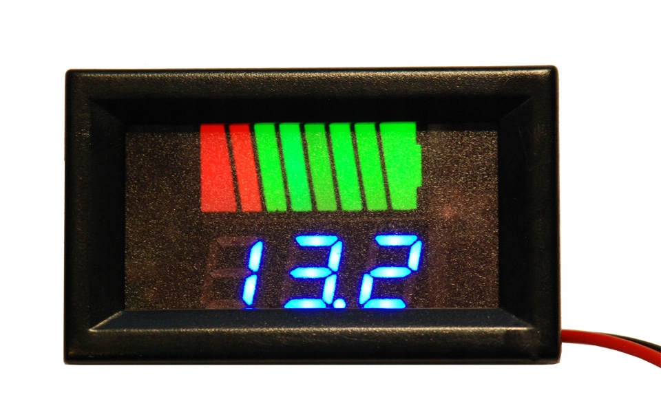 

Wskaźnik naładowania akumulatora woltomierz 12 24V