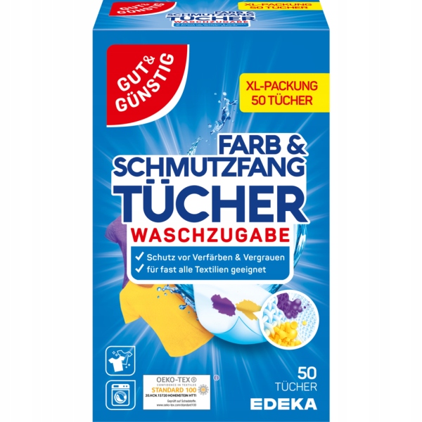 

G&g chusteczki wyłapujące kolor 50 szt