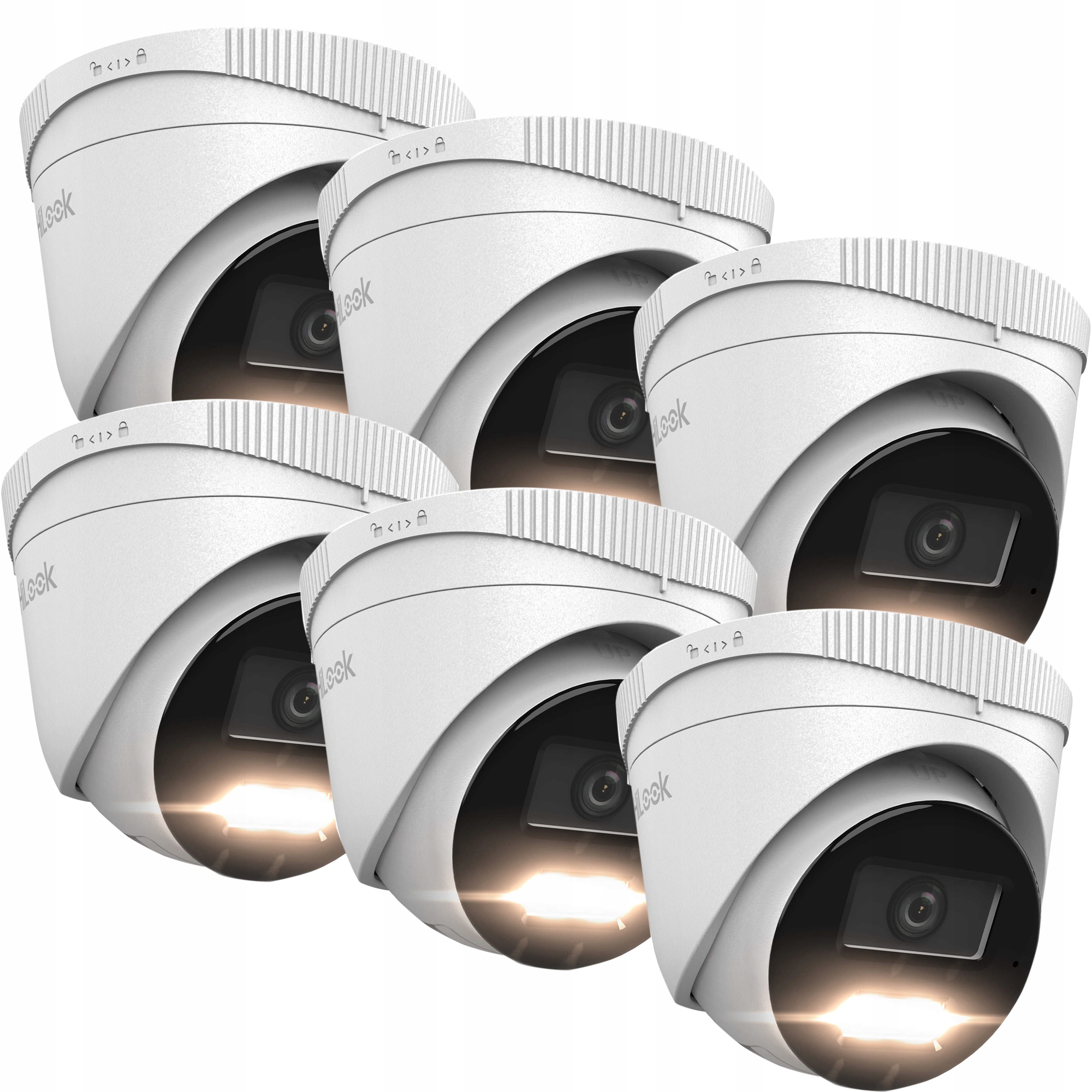 Sada kupolových Ip kamier HiLook od Hikvision 6x IPCAM-T4-30DL 4Mpx Dual-L