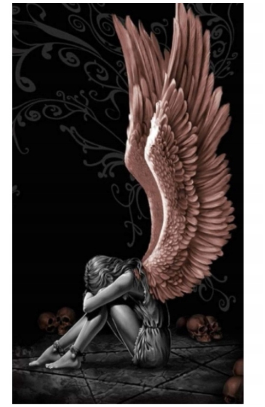 DIAMOND PAINTING HAFT DIAMENTOWY 5D 35x65 cm ANIOŁ