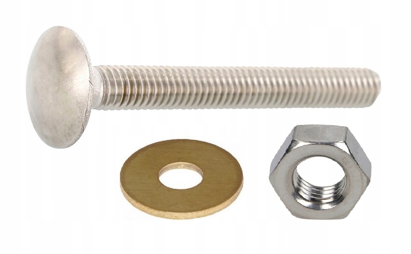 M 8x60 Śruba Zamkowa 603+ Nakrętka M8+ Podkładka 82030 A2 Nierdzewna 100kpl