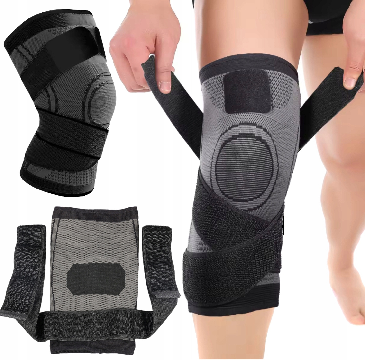 ORTEZA STABILIZATOR OPASKA NA KOLANO ELASTYCZNA ORTOPEDYCZNA RZEP ROZ. M