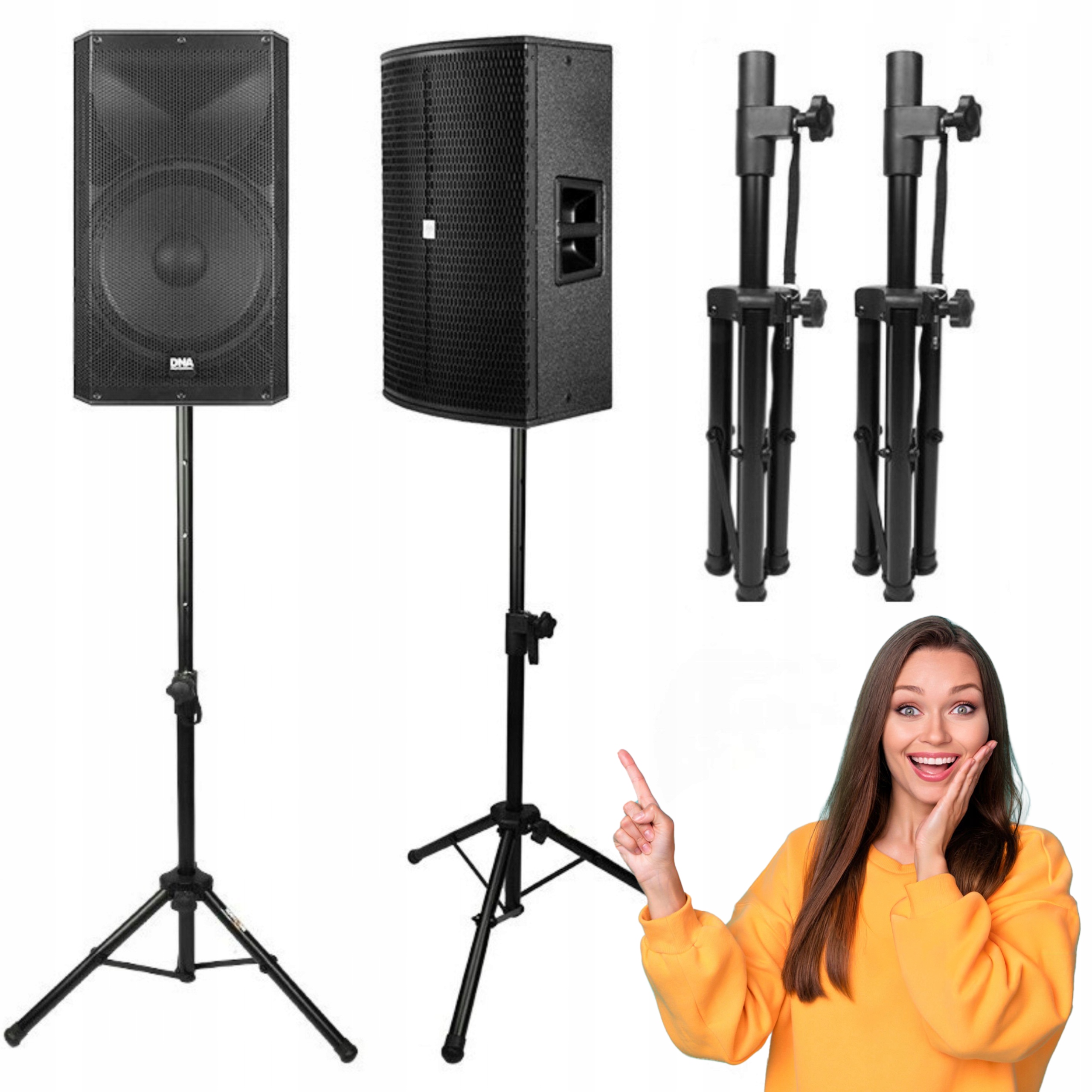 Statyw Kolumnowy Zestaw 2 Szt Stojak Pod Kolumnę Mocny Wytrzymały Do 20KG