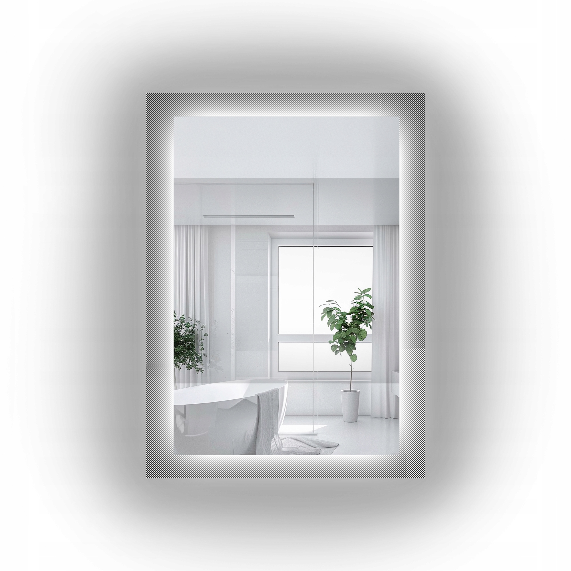 Zrcadlo obdélníkové na skle Luxora Soleil s Led podsvícením 70 x 140 cm