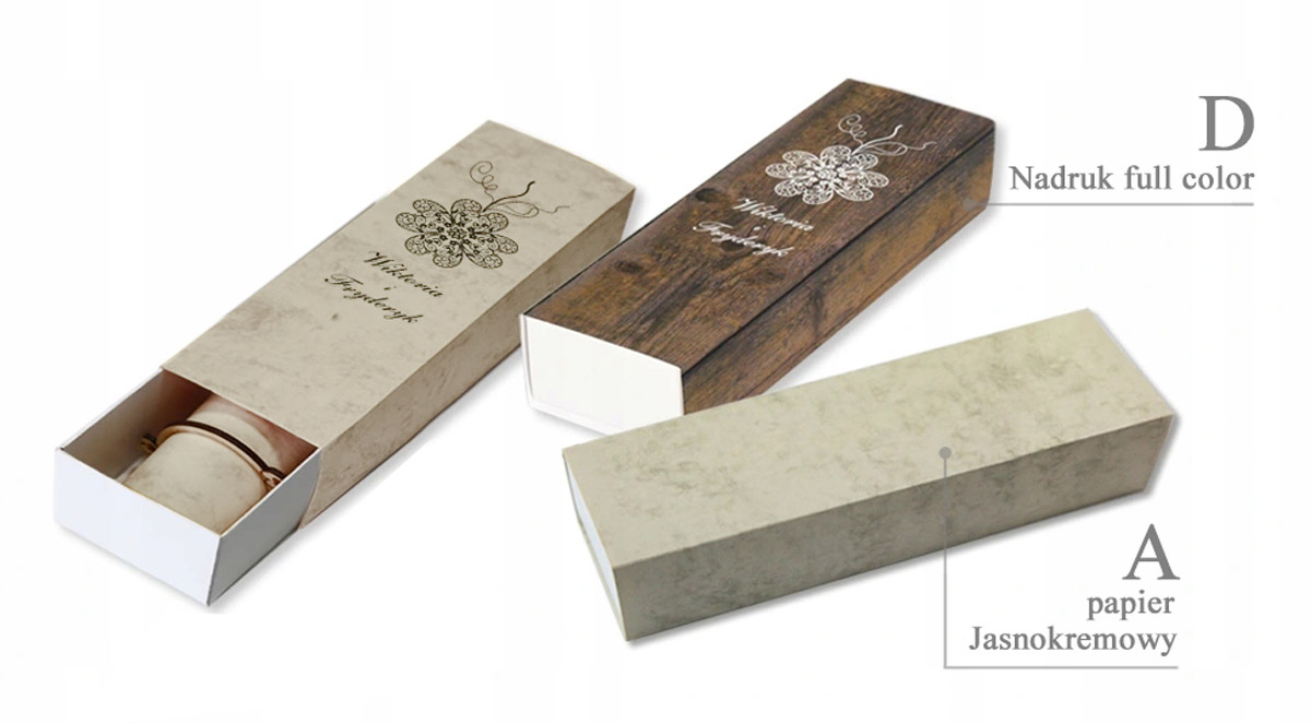OPAKOWANIE, PUDEŁKO NA ZAPROSZENIE WOODART RULON Marka bez marki