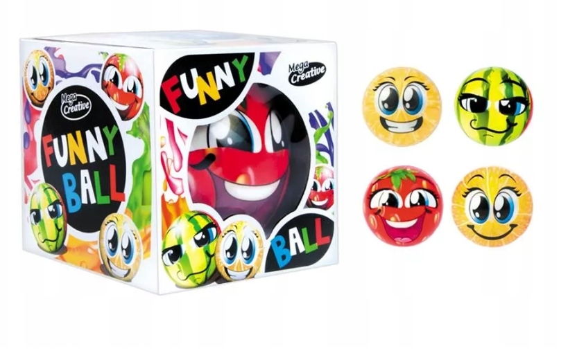 PILKA ZMYŁKA FUNNY BALL 10CM OWOCE MC WB 48 W**
