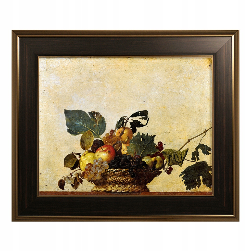 Caravaggio Koš s ovocem rám wenge obraz