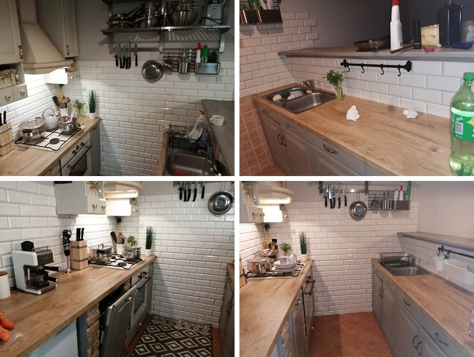 Ścienne Panele KAFELKI Białe 3D PCV GREY SEAM Kod producenta 1