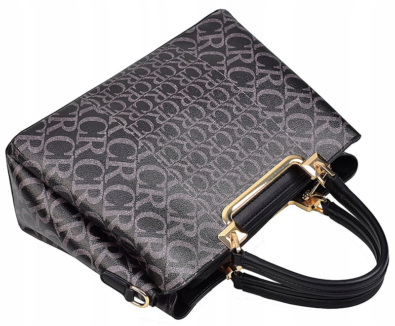 GALLANTRY elegancka TOREBKA damska KUFEREK pasek monogram Wielkość mała (nie mieszcząca A4)