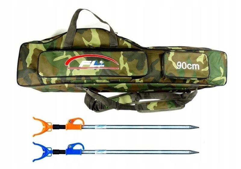 Pokrowiec Na Wędki 80-90 CM Trzy Komory Moro Fl 2 podpórki