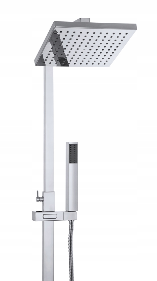 Termostatická Sprchová Batéria, Dažďová Sprcha Cube Slim, Chróm