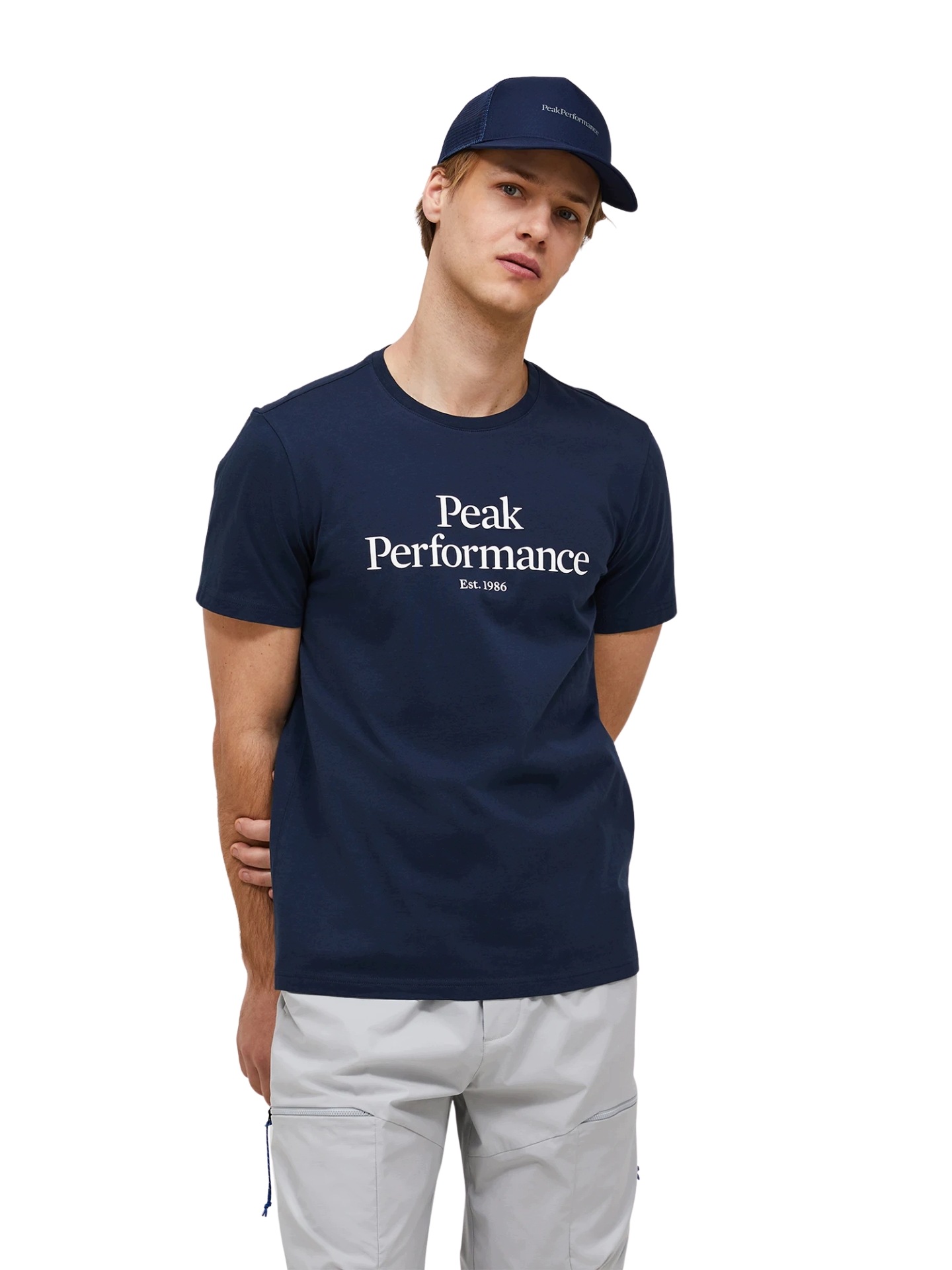 Koszulka męska Peak Performance Original Tee blue shadow offwhite M