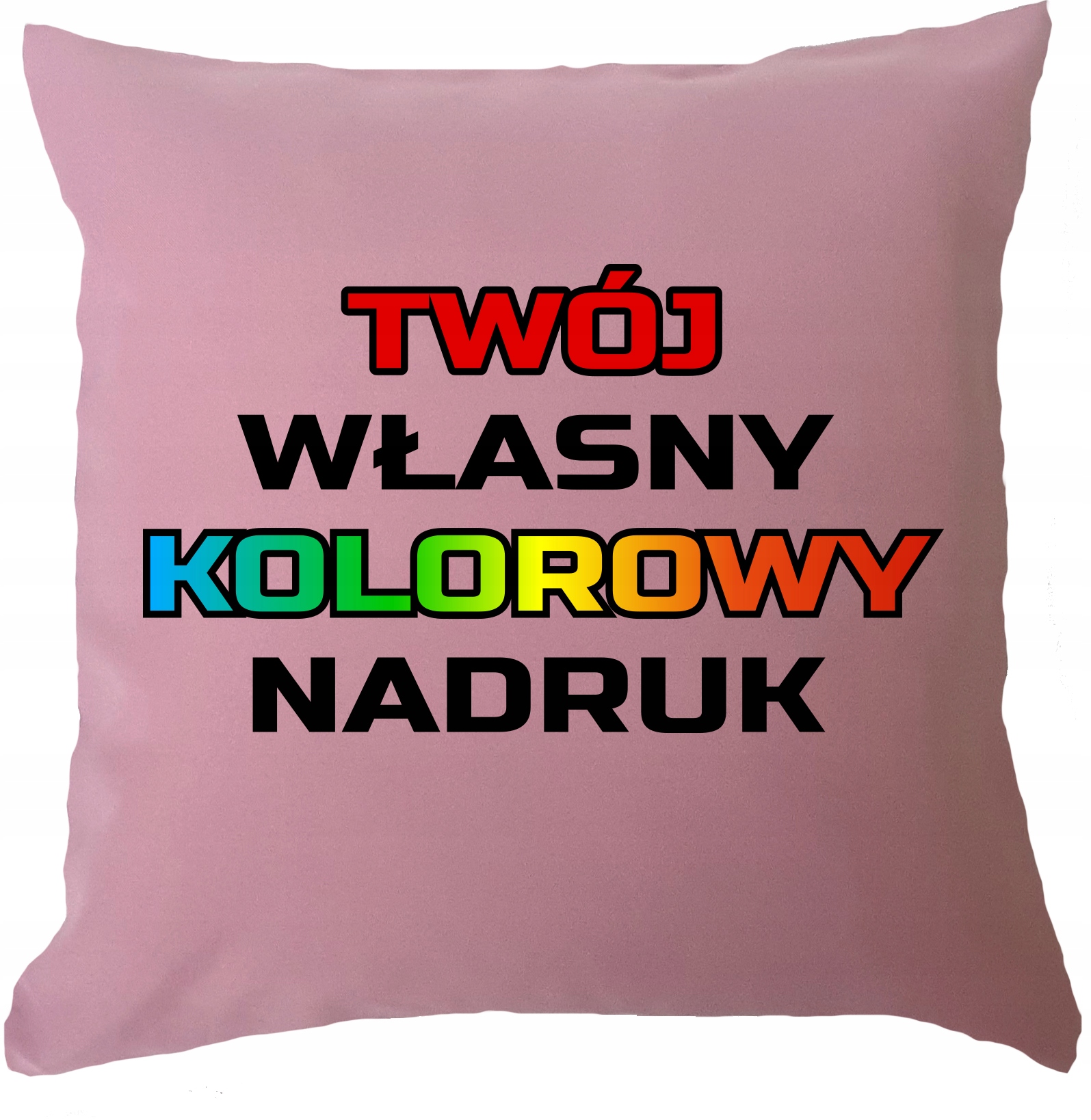 

Poszewka Z Włanym Nadrukiem poduszka różowa kl30