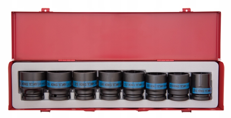 KING TONY 6409MP03 Nasadki udarowe krótkie 3/4" 6-kątne 21-41mm zestaw 8szt