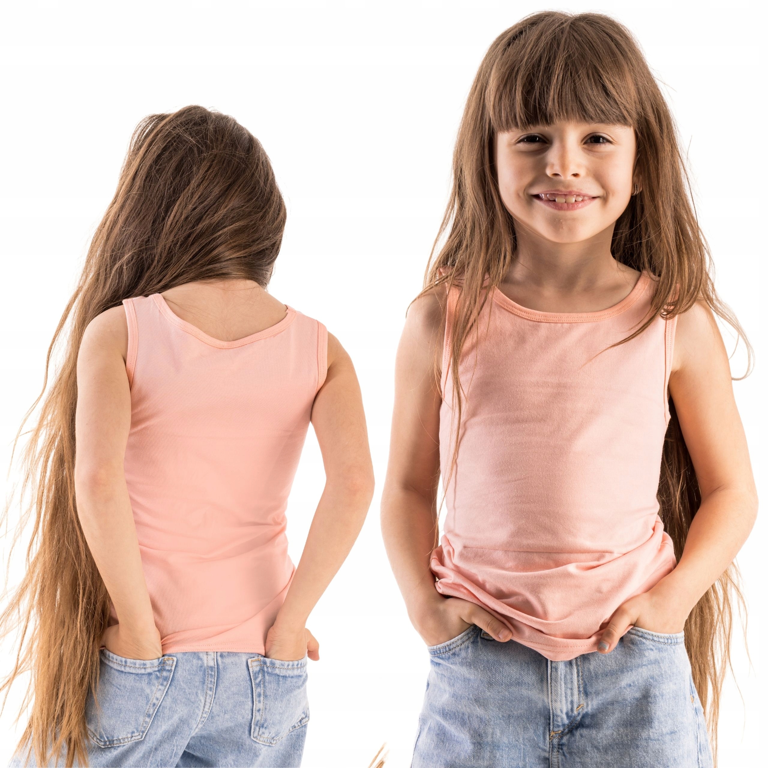 DZIEWCZĘCA PODKOSZULKA NA RAMIĄCZKACH 134/140