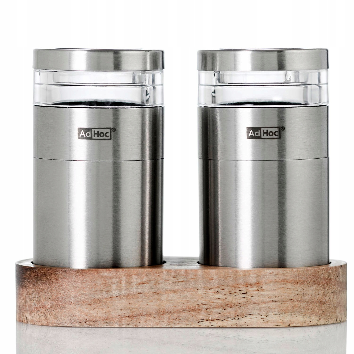 Ruční mlýnek Adhoc kov 40 g odstíny šedé a stříbrné