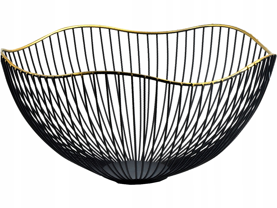 

Koszyk na owoce metalowy patera misa 32cm czarna