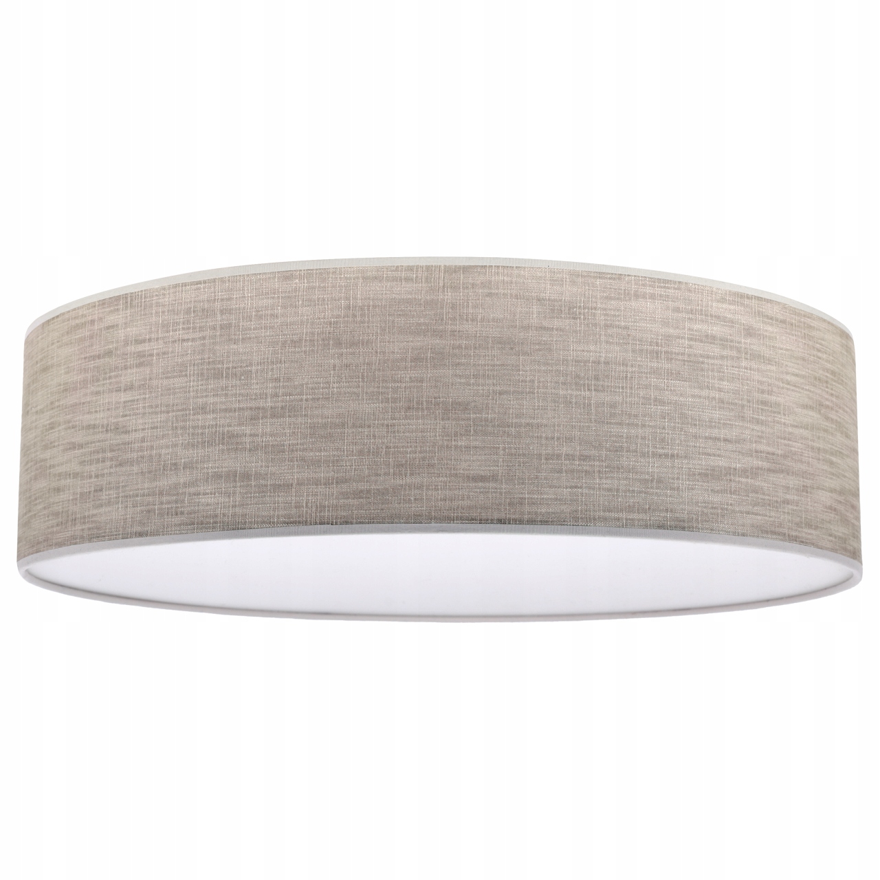 Lampa Stropná Tienidlo Stropné Svietidlo Béžová Ľanová Prírodná Boho 50CM Biela Plexi