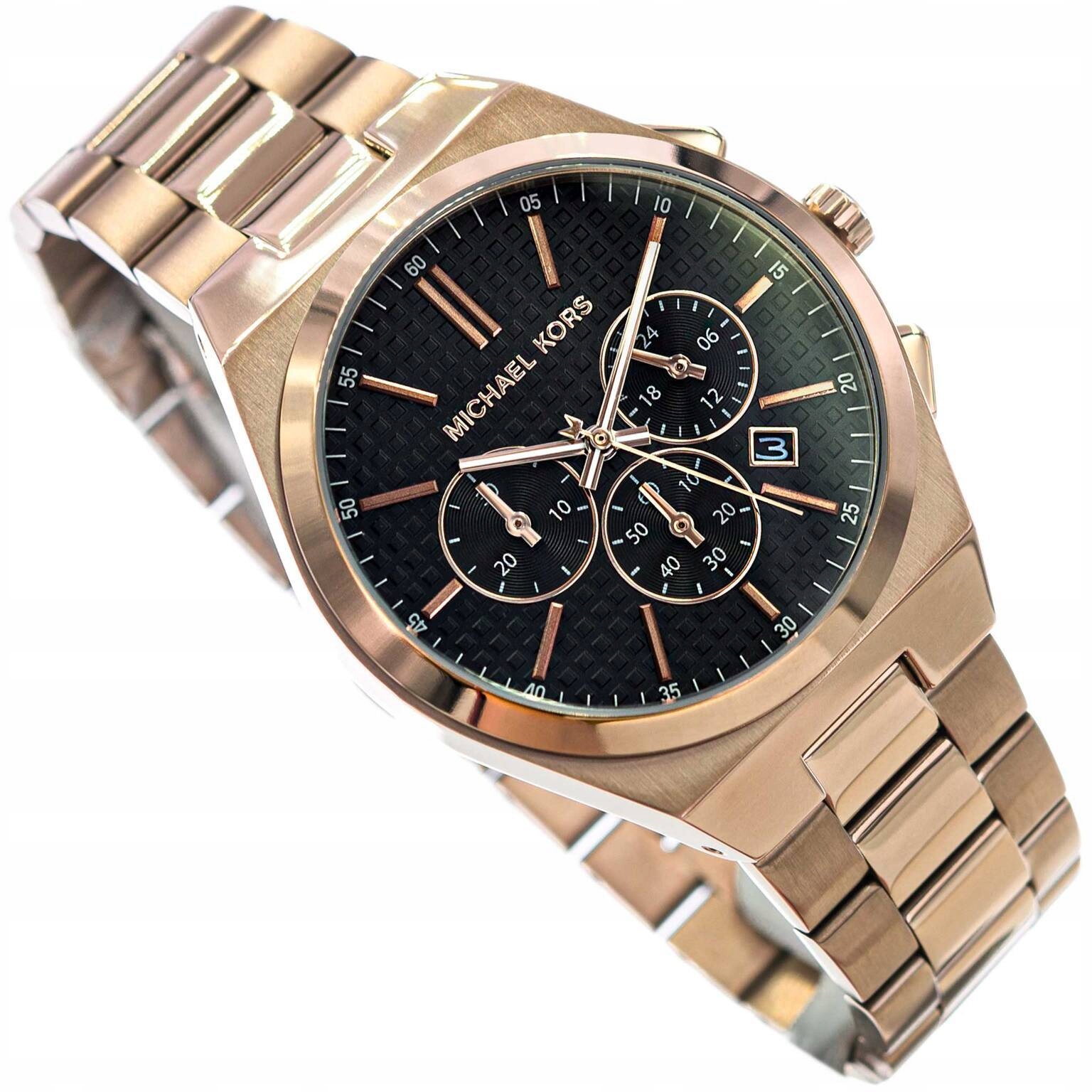 Pánské Hodinky Michael Kors MK9119 Lennox Zlaté Na Náramku Datumovka 50 M