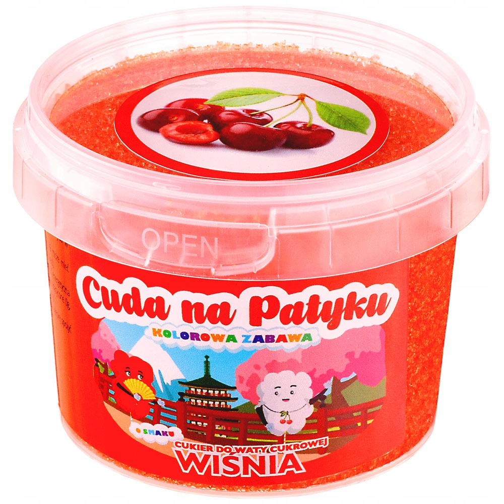 

Cukier do waty cukrowej kolorowy 100g Wiśnia
