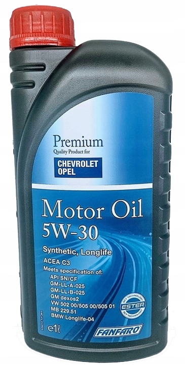 Olej Do Opel/chevrolet 5W30 1L C3 Sn/cf 502.00 505.01 LL04 229.51