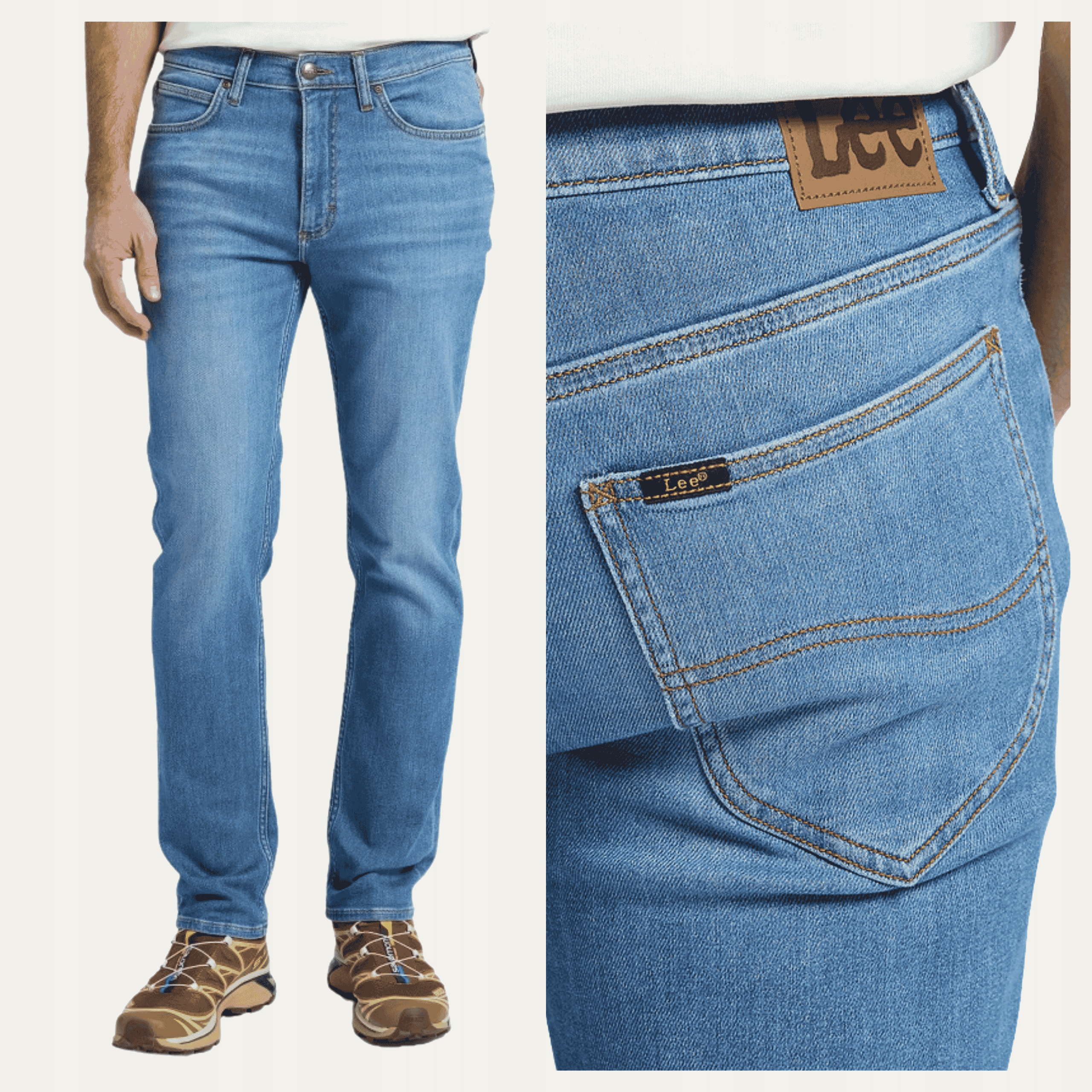Pánské kalhoty Lee Rider Trinity Modré Džíny Slim Fit W33 L34