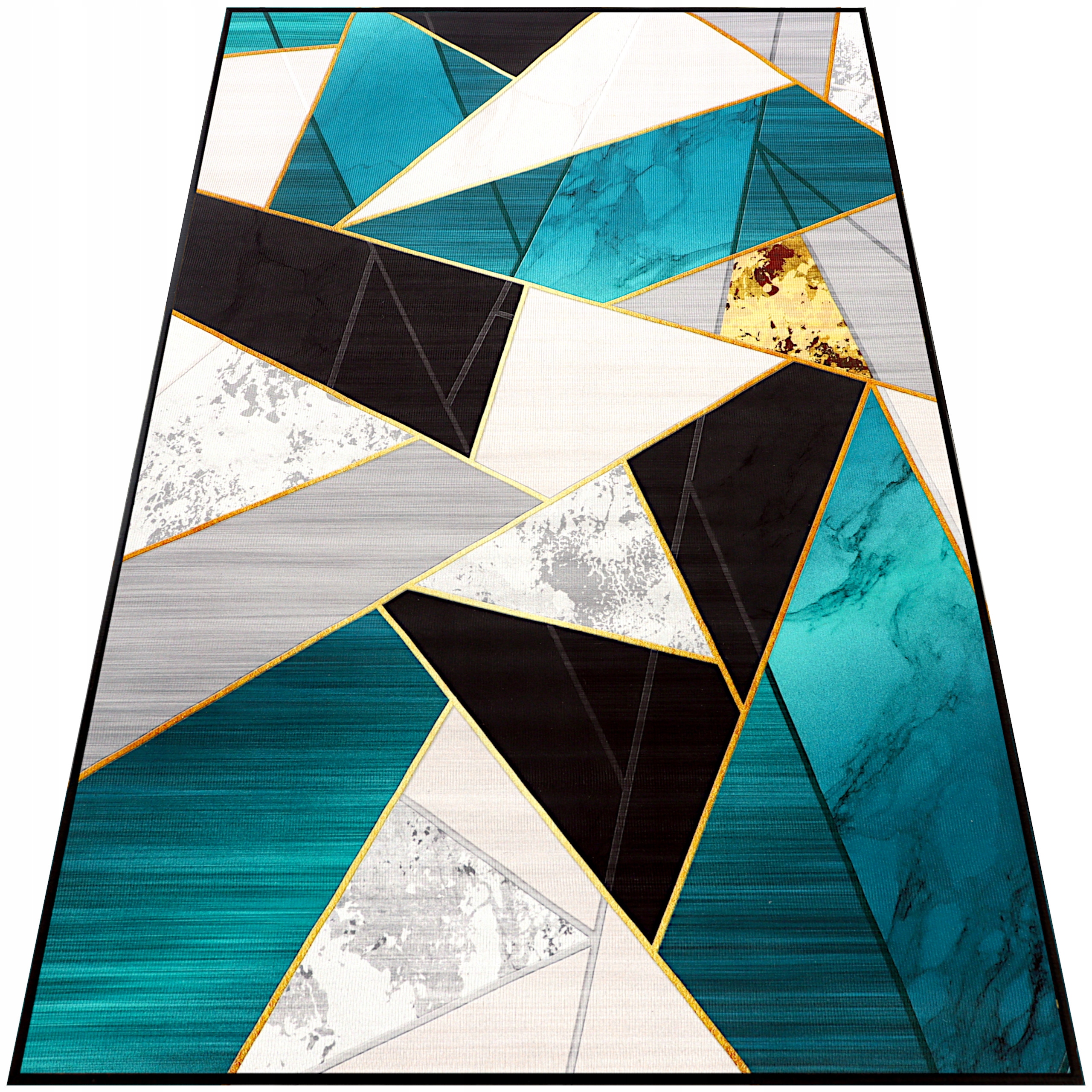 Koberec Do Obývačky 160x230 Moderný Zelený Tyrkysový Veľký Možno Prať Podložku